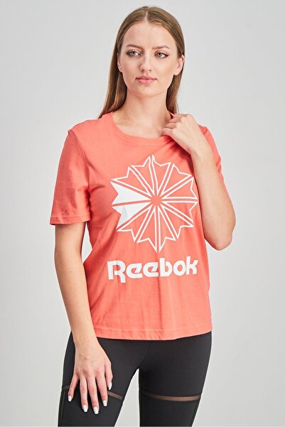 Reebok Women Sportswear Fit Short Sleeve Training Tee, Coral