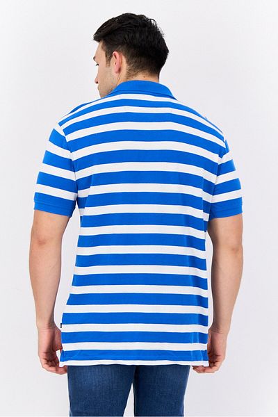 Nautica Men Slim Fit Stripe Short Sleeve Polo, Multicolor