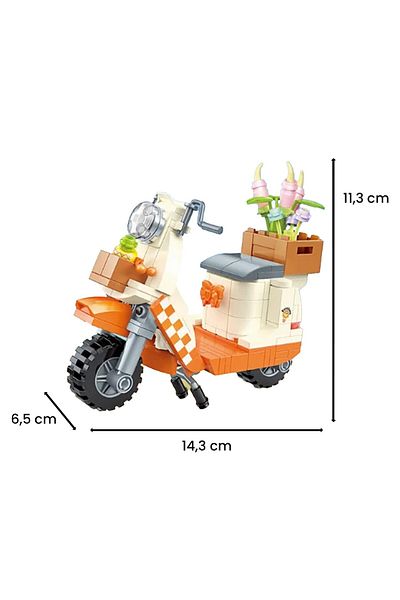 JAKI Jk8310 Floral Motorcycle 11 cm 350 Pieces