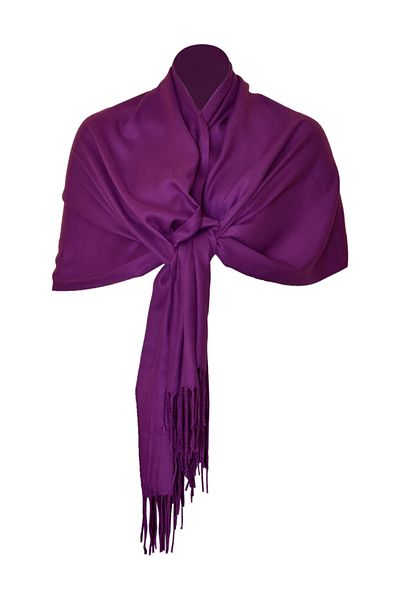 DACSHOP Cashmere shawl scarf, dark purple