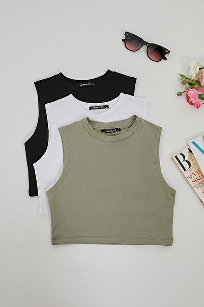 Arma Life Pachet de 3 bluze de vară, de bază, elastice, pentru femei