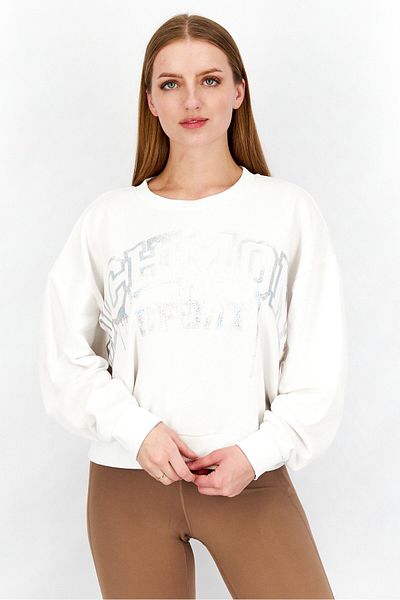 John Richmond Women Sportswear Fit Graphic Print Sweatshirt, White