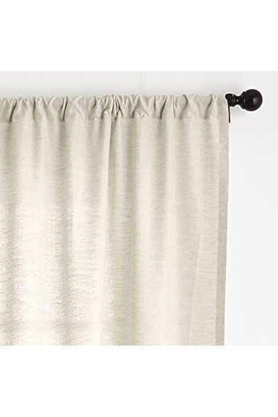 Choice ستائر كتان ذات ثنيات ثابتة، مقاس 132×213 سم، طقم من لوح واحد، طول 84 ب...