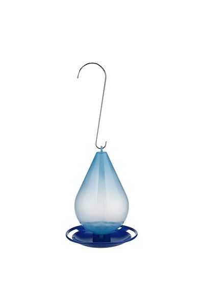 Choice Blue New Bird Flower Shaped Hanging Bird Feeder Birdbath For Garden Outdoor Decor,Yard Farm Supplies