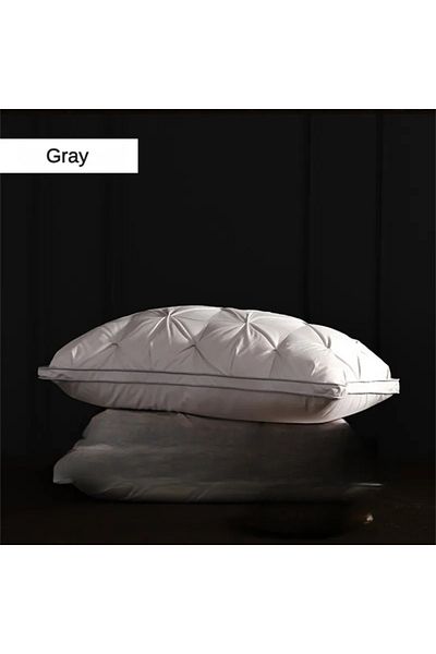 Choice Height 23-25cm 0.9kg Gray 48X74cm 95% Goose Down Pillow White Cotton PillowCover Rectangle Bedroom S