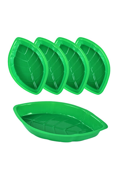 Choice 6 قطع من طبق أوراق النخيل الهاوايية الخضراء، 6/12 قطعة، صينية حلوى، وج...