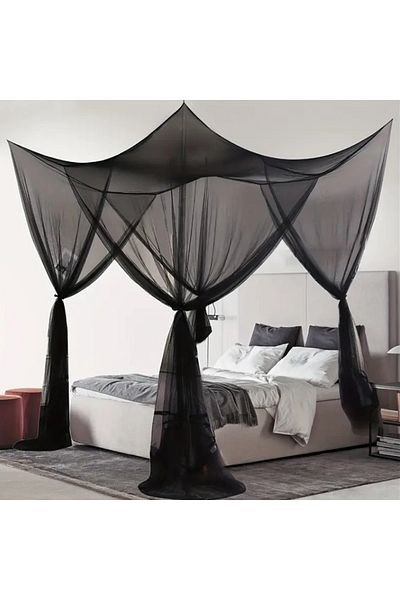 Choice black 1 PCS Extra large Mosquito net with 4 openings, Durable Canopy Mosquito Net - Perfect for any