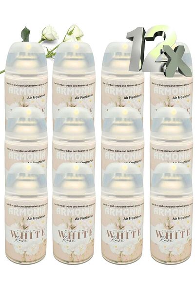 ARMONİA Odorizant și dezodorizant de cameră cu rezervă 12x White Rose