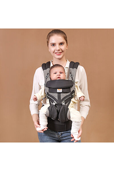 Choice حاملة أطفال إيغو بيبي 360 أومني باللون الرمادي الداكن مصنوعة من القطن،...