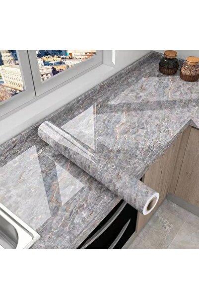 Choice ورق حائط لاصق ذاتي من الرخام مقاس 40 سم × 5 متر، ورق حائط من الفينيل، ...