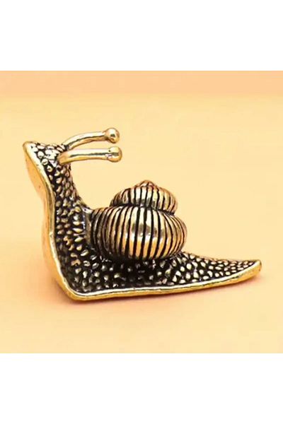 Choice bronze colour Vintage Pure Copper Pet Tea Snail Ornament, Mini Snail Figurine, Tea Pet Tea Ceremony