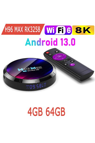Choice EU Plug 4GB 64GB Android 13.0 TV BOX RK3528 Quad Core Rockchip 2.4G 5G WIFI6 BT5.0 LAN 100M Global M