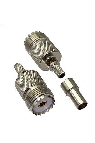 Choice 10pcs Connector UHF female SO239 window crimp RG58 RG142 LMR195 RG400 cable RF Coaxial Wire Termi...