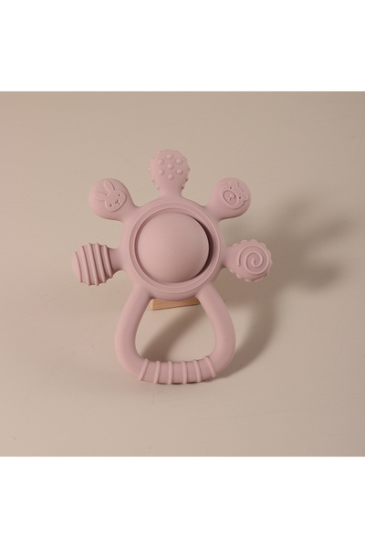 Choice Pink 2025 new Teething Silicone Palm Rattle Teether bunny - Safe Baby Chew Toys for Soothing Sore Gu