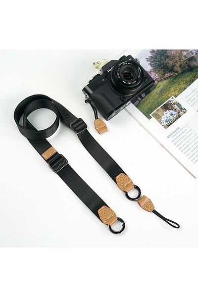 Choice Black Camera Shoulder Strap Length Adjustable Universal Width Press Released Quick Released Cloth Lo