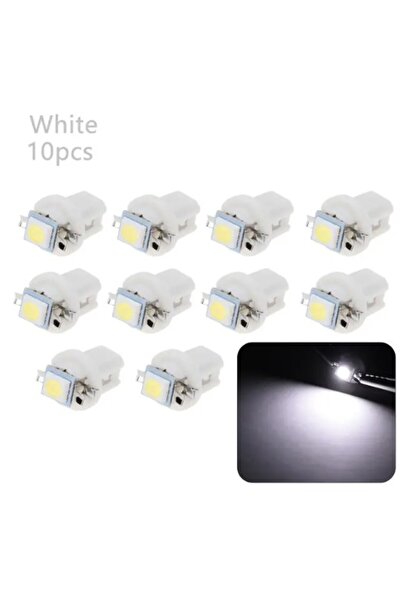 choice2 10 قطع بيضاء B8.5 10 قطع T5 B8.5d LED أضواء داخلية للسيارة لوحات العد...