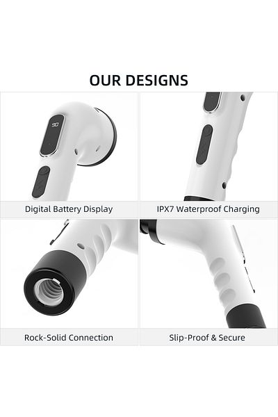 Choice Viladepot 9-in-1 Electric Cleaning Brush Multifunctional Cordless Rotating Cleaning Brush Multiscene