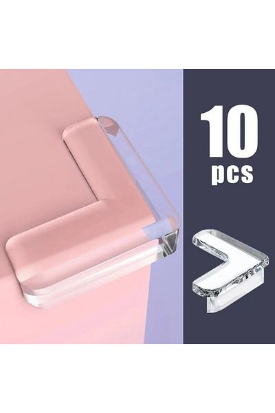 Choice L-shape 10PCS Clear Anti-collision Coffee Table Furniture Corner Protectors Soft Corner Sheathing Li