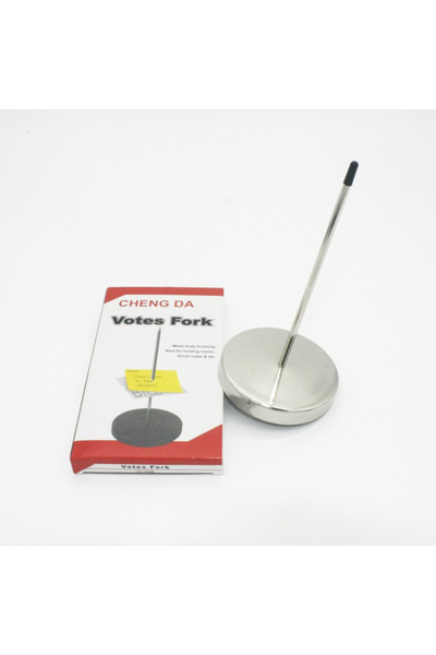 Choice Silver Bill Fork Desk Receipt Holder Restaurant Cafes Receipts Office Check Bill Fork Spindle Straig