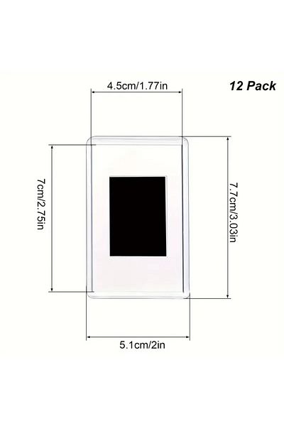 OLOEY 12Pack 12/20/40Pcs Blank Photo Frame, Insert Fridge Magnets, Mini Magnetic Refrigerator Photo Pictur