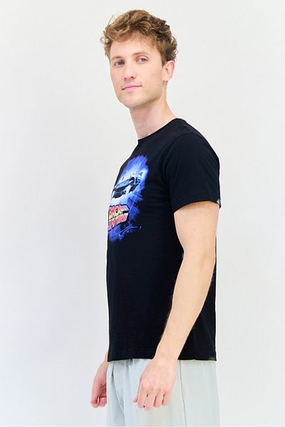 Funko Pop X Back To The Future Men Crew Neck Short Sleeves Graphic Print T-shirt, Black