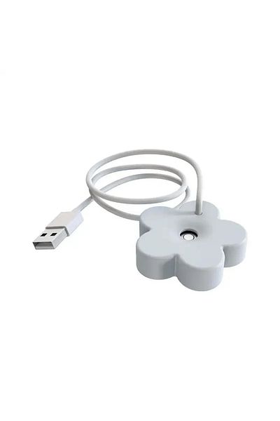 Choice WHITE Small Flower USB Humidifier Portable Desktop Mini Water Replenishing Spray Home Ipx7 Waterproo