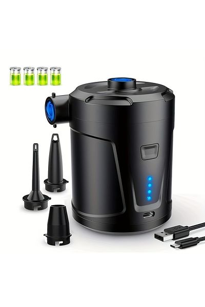 Choice black 5200MAH portable portable air pump outdoor camping air mattress swimming pool swimming ring in