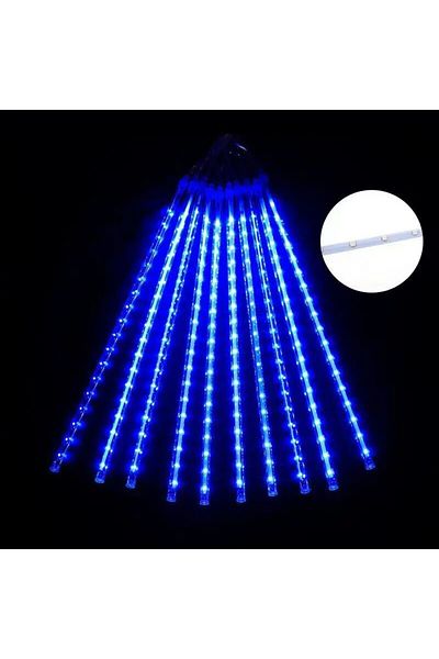 Choice 8 Tube 30cm Blue Eu Plug 30cm Led Meteor Shower Rain Lights Waterproof Falling Raindrop Fairy String