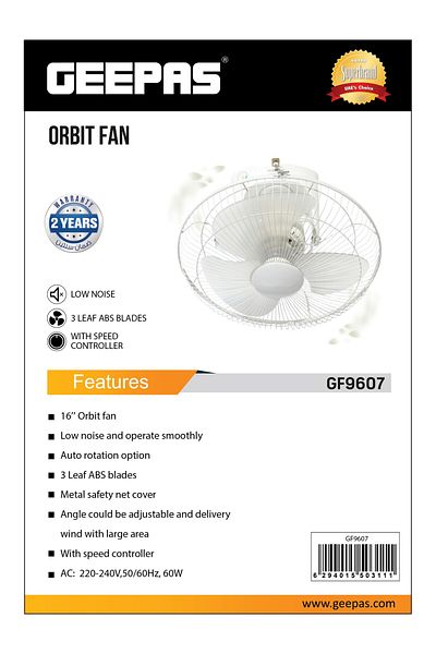 Geepas 16"Orbit Fan with speed controller 1X2