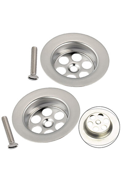 Choice 2 Set 70mm Stainless-Steel Kitchen Bathroom Sink Strainer Bath Plug Hole With Screw Drain Hole Fi...