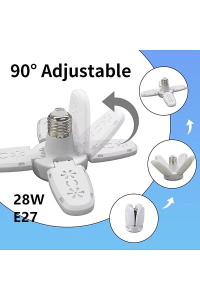 Choice E27-light 28w Fan Shape Led Bulb E27 Led Lamp Foldable 220v Or 85v-265v Light Bulbs For Home Living
