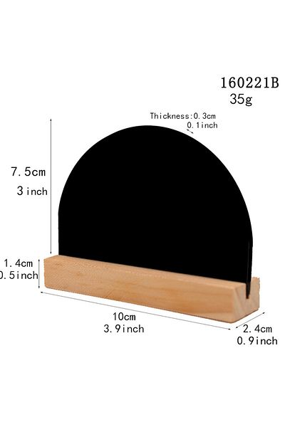 Choice Semicircle Wooden Double-sided Small Chalkboard Ornaments Home Decoration Hotel Bar Writing Board Do