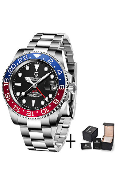 Choice7 blue red PAGANI DESIGN 40MM Ceramic GMT Automatic Watch Men's Mechanical Watch Sapphire Glass 100m W