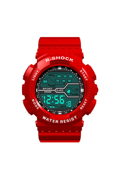 Choice ساعة رياضية خارجية للرجال من B-Red متعددة الوظائف بشاشة كبيرة LED إلكت...