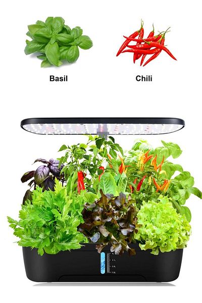 Choice 16-20W EU ZG1003 MULTI 12 Pods Hydroponics Growing System, Herb Garden Kit Indoor Adjustable Height