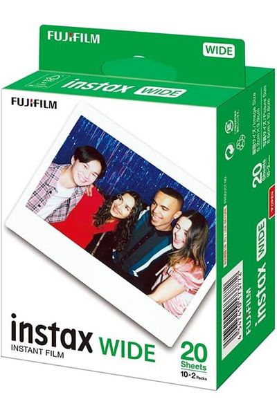 Fujifilm مجموعة أفلام فوجي فيلم إنستاكس وايد الفورية، 20 ورقة، متوافقة مع كاميرات إنستاكس وايد سيريز