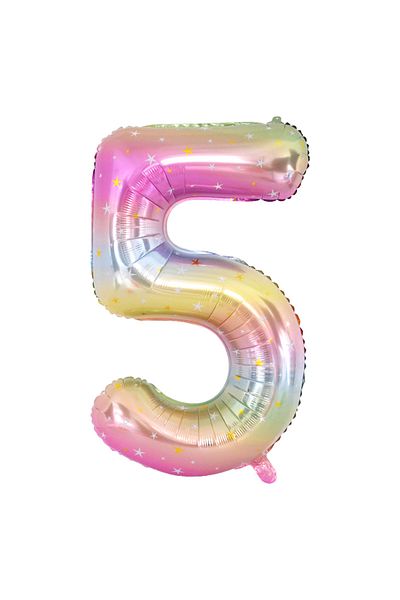 Choice as picture 40inch number5 Rainbow Unicorn Standing Foil Balloons Kids Girls Unicorn Birthday Party D