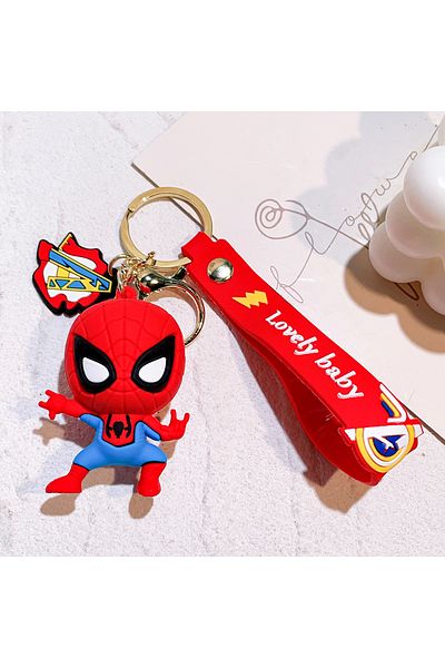 Hot Toys 7 سلسلة مفاتيح من Marvel Cartoon The Avengers Spiderman Iron Man Captain America Thor Batman Keyring Keyring .