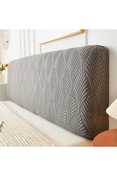 Choice L200cm H50-60cm XL A6 Bedhead cover 1pc Jacquard Bed Headboard Cover Solid Color Elastic Bed Head S