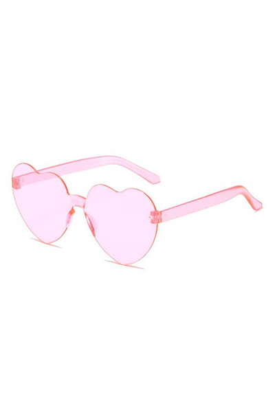 Choice 10 قطع من النظارات الشمسية الوردية على شكل قلب، نظارات شمسية ملونة جيل...