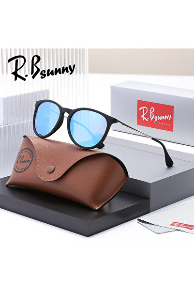 Choice نظارات شمسية كلاسيكية أصلية من ماركة RBsunny باللون الأسود والأزرق، مق...