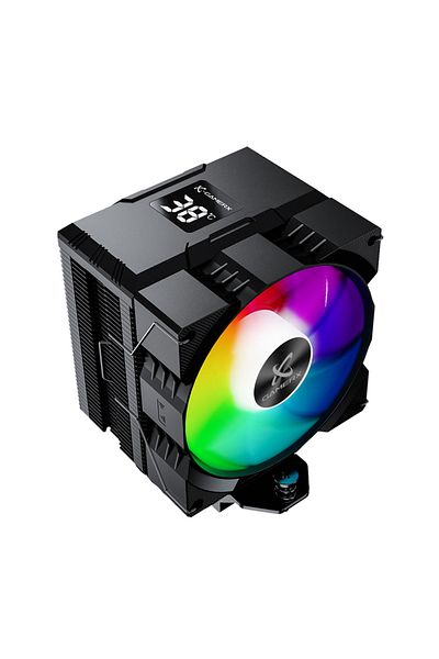 Choice مبرد وحدة المعالجة المركزية A-RGB Other Z-1300 Black Power Train X-Gamerx Z-1300 ARGB 4 أنابيب حرارية مع درجة حرارة رقمية