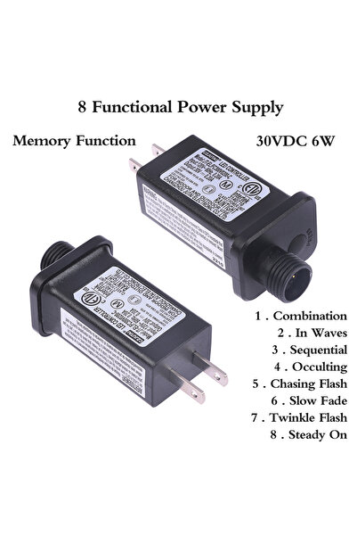 ZLinKJ محول تشغيل مصباح LED SELV ذو 8 وظائف (قطعة واحدة أمريكية) - قابس الاتح...