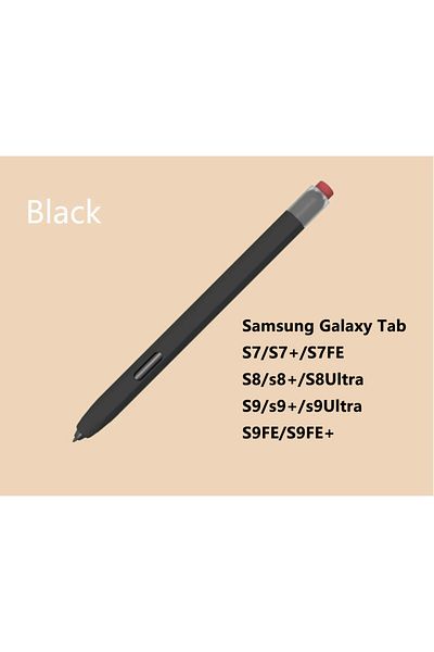 Choice S7 Black Silicone Pencil Case Tablet Touch Stylus Pen Cover Solid Colour for Samsung Galaxy Tab S6 L