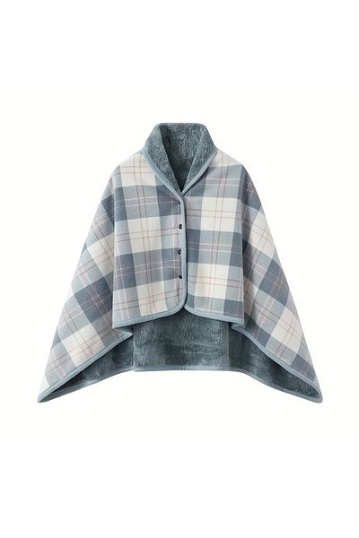 DUTRIEUX Pink 1pc Wearable Blankets Shawl Blanket Flannel Lazy Casual Office Blanket