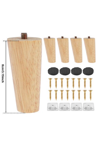 Choice Oblique 8cm 4 Pcs Furniture Legs Wooden Solid Furniture Feet Oblique/Straight Table Feet Non-slip Ch