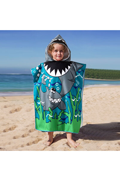 Choice قبعة أطفال مطبوعة برسومات كرتونية على شكل أسماك قرش 1، رداء حمام، لواز...