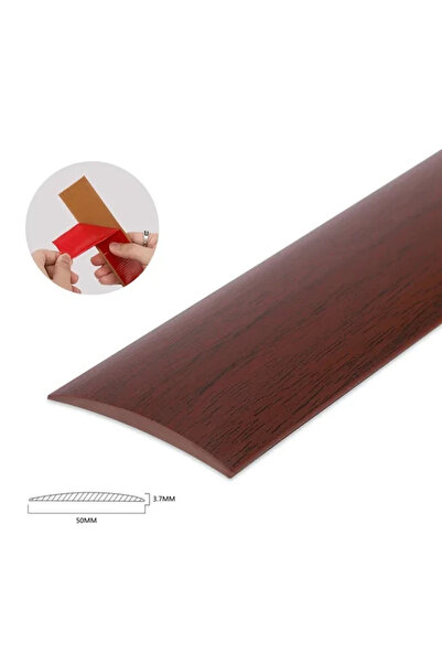 Choice شريط انتقالي للأرضيات الخشبية من مادة البولي فينيل كلوريد بطول 5 سم، شريط إغلاق الحواف، شريط التماس ذاتي اللصق، مشبك مسطح