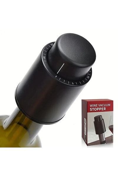 Choice 1PCS Vacuum Pump Wine Saver Cap Stopper Date Scale Record Retain Preserver For Wine Bottles Corkscre