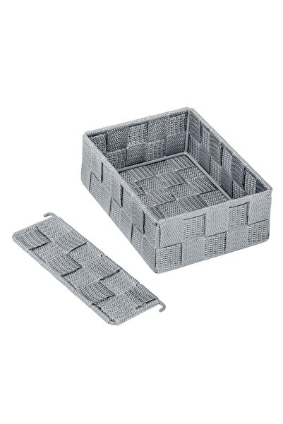 Saban 2 Compartments, Kitchen Organizer Basket Gray 13 X 6 X 18 cm